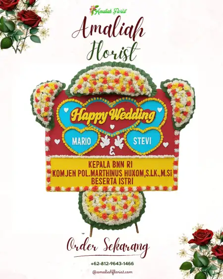 Papan Bunga Pernikahan Bedana